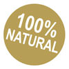 100 percent natural circle graphic