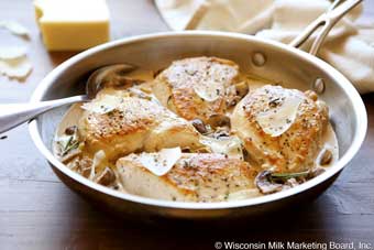 Asiago and Chicken Mushroom Skillet